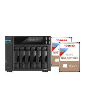 【ASUSTOR 華芸】搭東芝NAS 4TB x2★AS6706Tv2 6Bay NAS 網路儲存伺服器