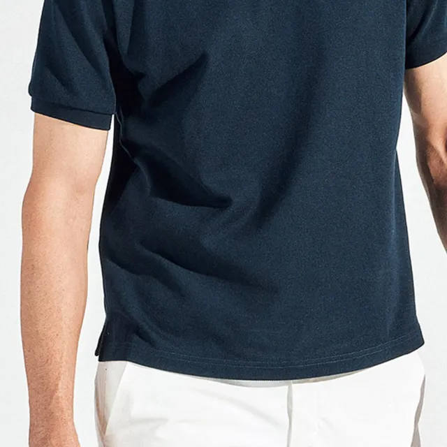 【Munsingwear】企鵝牌 男款藏青色高級材質親膚舒適透氣合身剪裁時尚風格短袖POLO衫 MGVJ2500