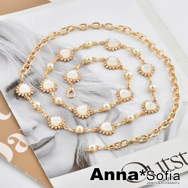 【AnnaSofia】腰鍊腰帶腰封-貓眼心語繞晶鑽 現貨(金系)