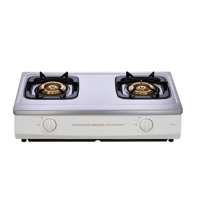 【SAKURA 櫻花】二口一級節能傳統安全台爐(G5201S 原廠技師安裝 保固服務)