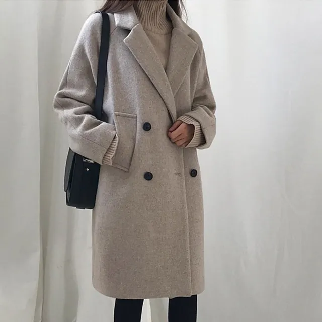【Uicy】韓版修身顯瘦長版大衣 外套 防曬外套 女裝 上衣 衣服 J102