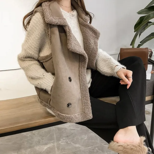 【Uicy】韓版羊羔寬鬆背心外套 小可愛 背心 衣服 女裝 上衣 J194