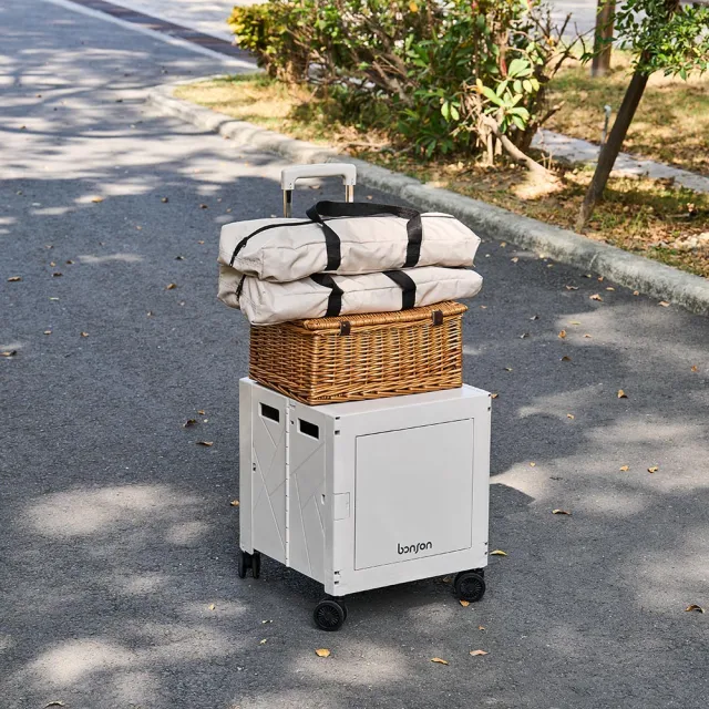 【bonson】折疊收納手推車 65L Pro (適用購物 野餐 露營)