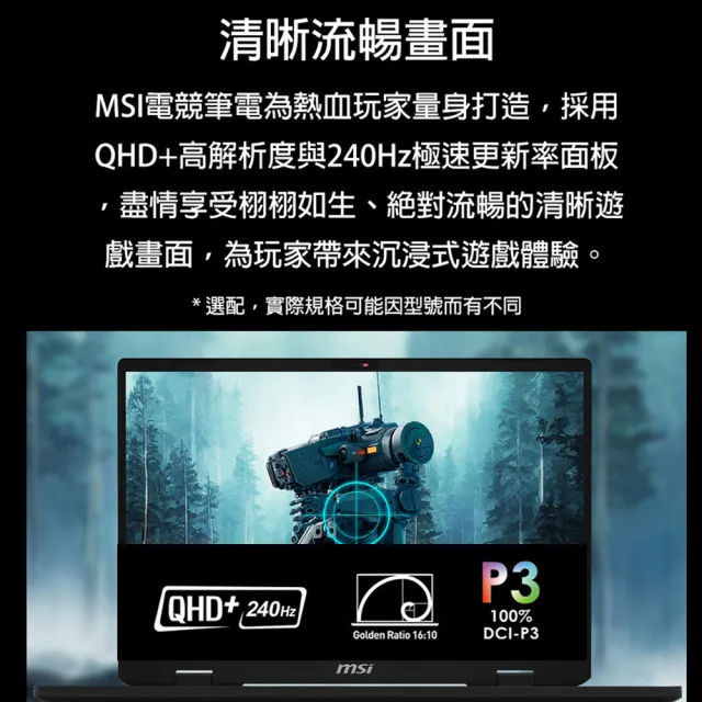 【MSI 微星】18吋U9-275HX  RTX5060 AI電競筆電(Crosshair 18 HX/16G/1T SSD/W11/A2XWFKG-058TW)