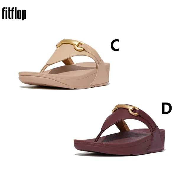 【FitFlop】LULU 馬銜扣皮革夾腳涼鞋-女(4色)