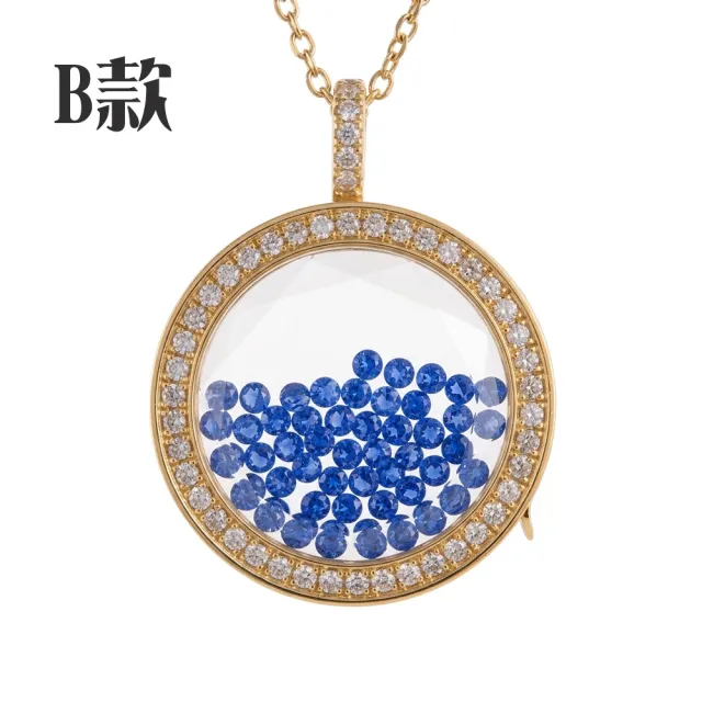 【Luster】38女王!天然寶石盒系列 藍寶石 長項鍊-任選(寶盒長項鍊珍藏心意)