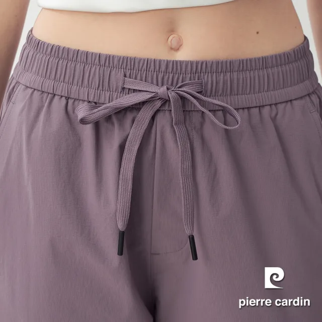 【pierre cardin 皮爾卡登】網路獨家 女款 快乾透氣輕量機能工裝長褲/寬褲-紫色(8267883-25)