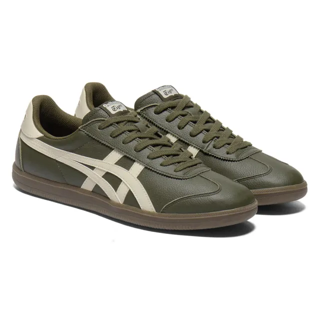 【Onitsuka Tiger】鬼塚虎-軍綠底白虎爪紋 TOKUTEN(1183C429-202)休閒鞋
