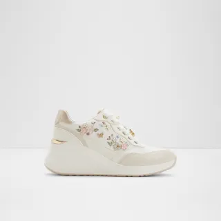 【ALDO】FLOWERGARDEN-浪漫花園立體飾扣增高休閒鞋-女鞋(白色)