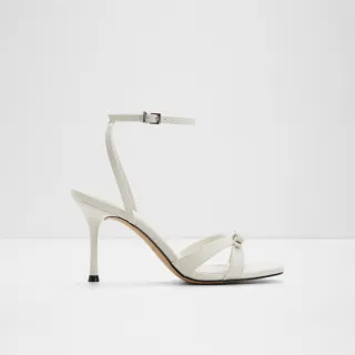 【ALDO】LEESIA-復古優雅蝴蝶結細帶高跟涼鞋-女鞋(白色)