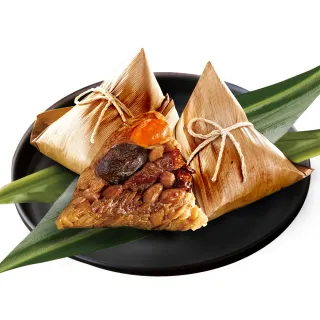 【呷七碗】呷七碗X小王煮瓜 黑金蛋黃控肉粽禮盒4入/3袋(180g*4顆/袋/3袋/端午節肉粽．賞星鮮嚴選)