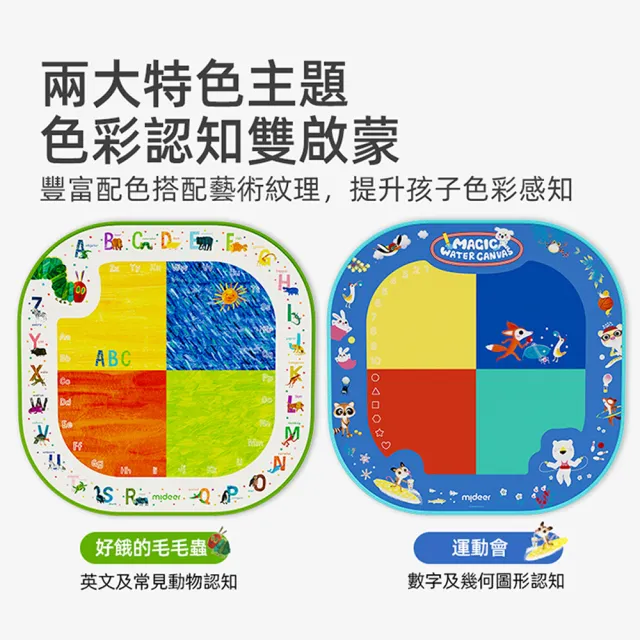 【mideer】水畫地墊 運動會主題 重複畫 不弄髒 好收納 3歲以上 台灣總代理
