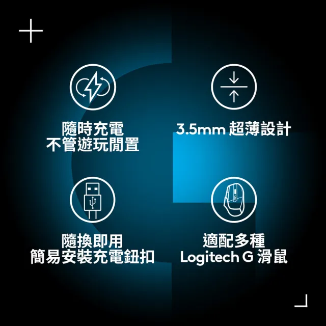 【Logitech G】PowerPlay2 無線充電鼠墊
