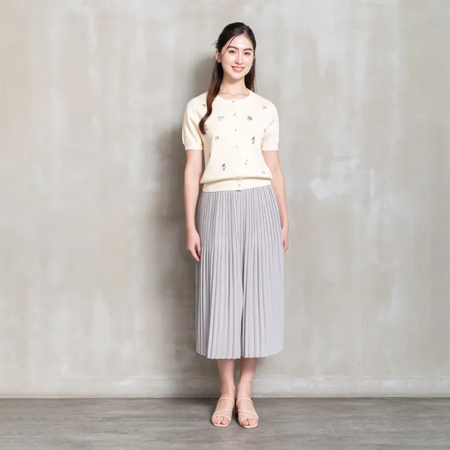 【perng yuh 芃諭名品】霧語詩節 鬆緊腰 雪紡褶裙(2026 SS Collection|5A春夏新品上市)