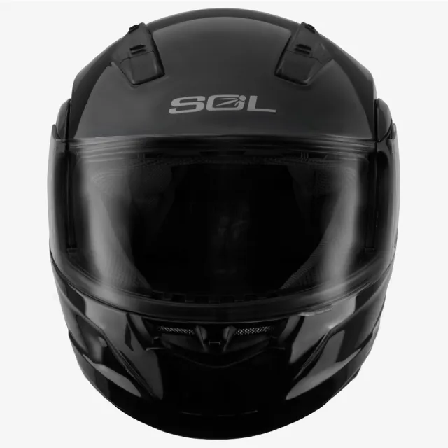 【SOL】SM-3 素色 素黑 可樂帽 全罩式 MD-04(可掀式安全帽│鏡片│內襯│輕量化)