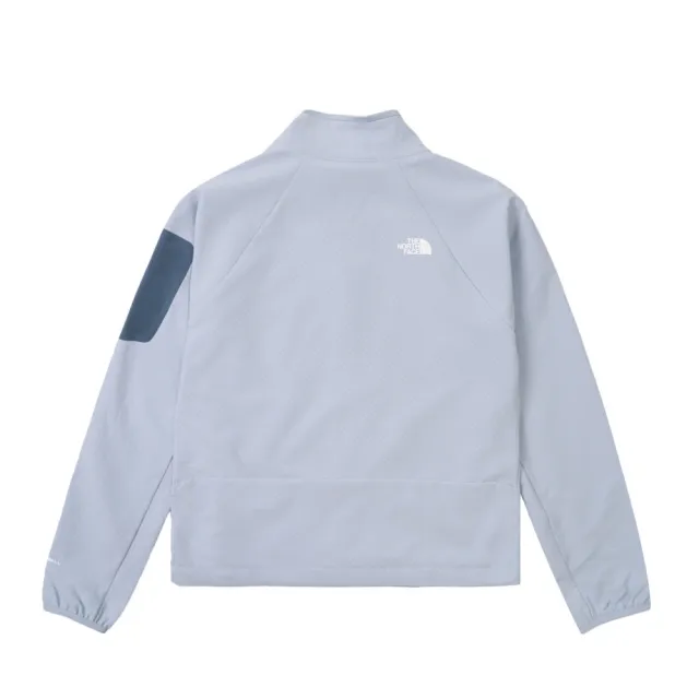 【The North Face】北面女款灰色DWR防潑水立領棋盤格外套｜8DFDFM2