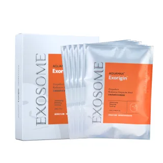 【AQUAMAX 奧科美氏】泌柚奇蹟亮采保濕面膜5片/盒(植泌體/密集修護/補水美白/亮白四胜肽)