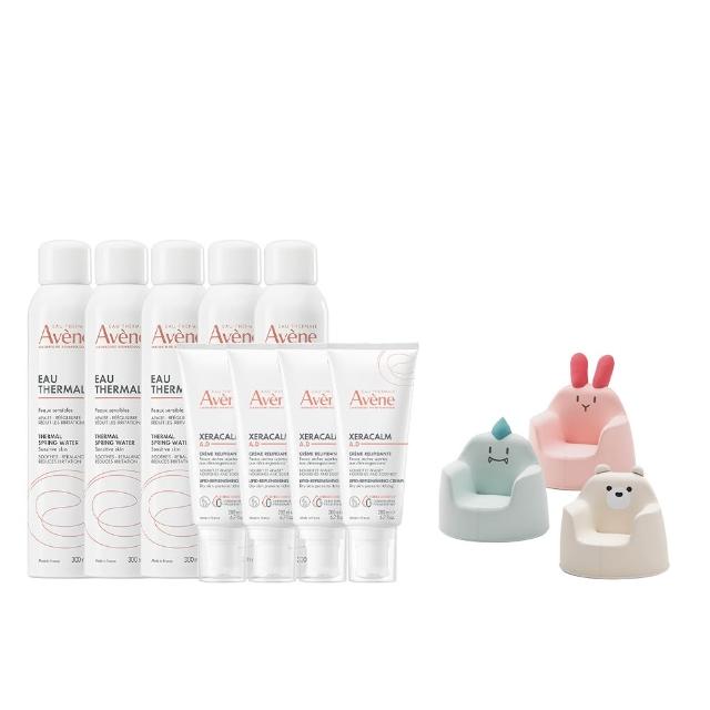 【Avene 雅漾】官方直營 聯慶限量澎派組(活泉水300mlx5入+舒緩乾癢霜 200mlx4)