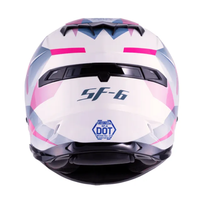 【SOL】SF-6 獨角獸 白/粉 全罩式安全帽(內襯│鏡片│內藏墨鏡│加強型眼鏡溝)