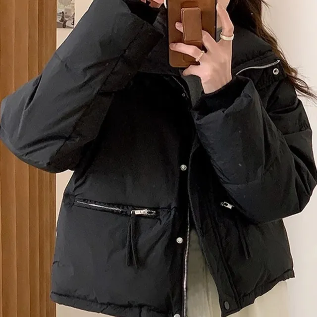 【Uicy】韓版立領寬鬆麵包外套 外套 防曬外套 女裝 上衣 衣服 J308