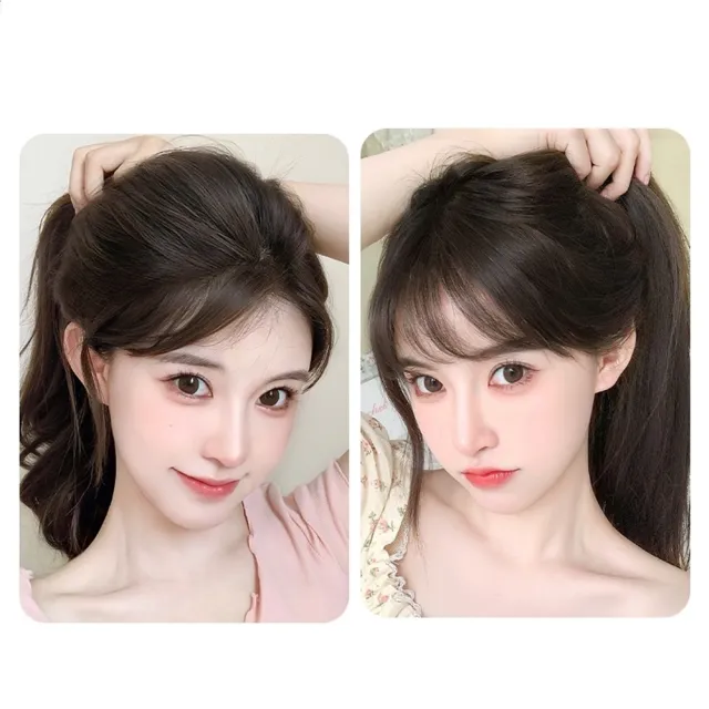 【巴黎精品】現貨限搶 女假瀏海真髮髮片透氣假髮片輕量隱形增髮量假髮接髮(自然輕薄5*13cm4款a1fv1)