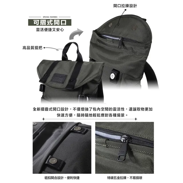 【deya】雙11 cross 小摺後背包 黑色︱輕量後背包 防潑水 適用於通勤族 單車族