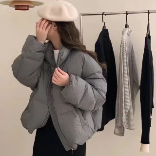 【Uicy】韓版立領泡芙外套 外套冬季外套女裝上衣衣服 J308
