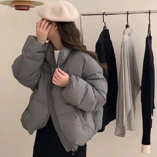 【Uicy】韓版立領泡芙外套 外套冬季外套女裝上衣衣服 J308