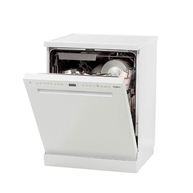 【Whirlpool 惠而浦】美國14人份自動開門洗碗機-白WDFS2R4PWETW(下單送洗碗3寶+微波爐WMWE200B)