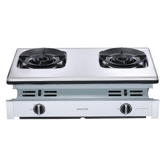 【SAKURA 櫻花】聚熱焱雙炫火二口嵌入式安全爐(G6902A 原廠技師到府基本安裝)