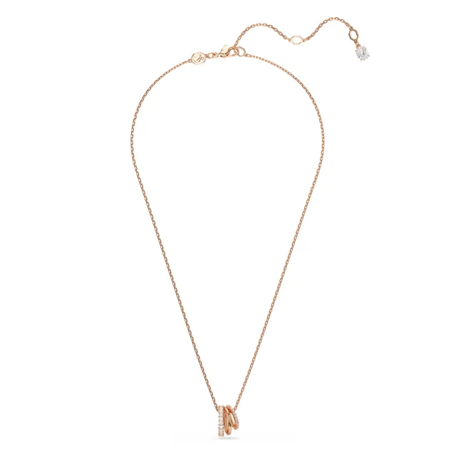 【SWAROVSKI 施華洛世奇】官方直營 Hyperbola 鏈墜 白色 鍍玫瑰金色 | 5701494