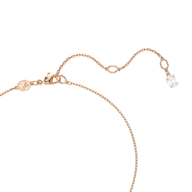 【SWAROVSKI 施華洛世奇】官方直營 Hyperbola 鏈墜 白色 鍍玫瑰金色 | 5701494