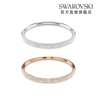 【SWAROVSKI 施華洛世奇】官方直營 Meteora 手鐲 雪花密鑲 鍍白金色/鍍玫瑰金色(2色任選) (母親節 / 送禮 )