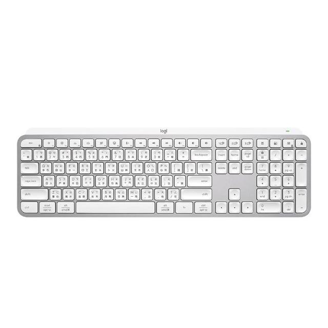 【Logitech 羅技】MX Keys S無線智能鍵盤 - 珍珠白(藍牙鍵盤、薄膜鍵盤)