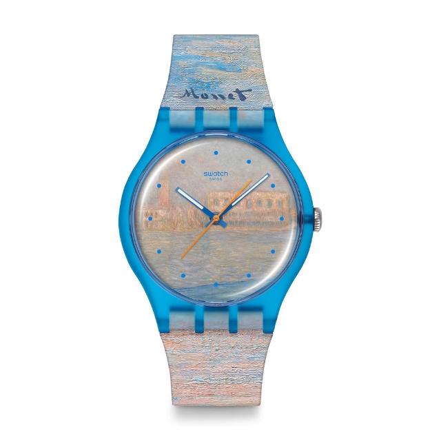 【SWATCH】MONET`S PALAZZO DUCALE 莫內《總督宮》/古根漢美術館聯名 SO29Z150 (41mm)