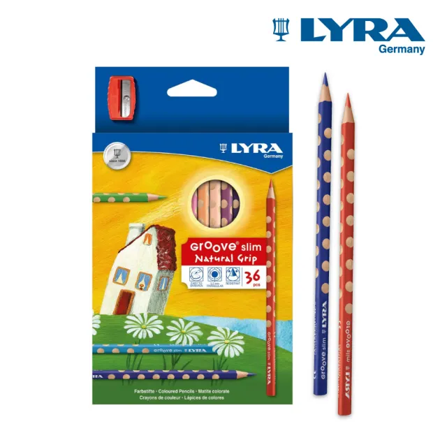 【LYRA】三角洞洞色鉛筆-細36色(彩色鉛筆 三角色鉛筆 著色筆 繪畫用品)