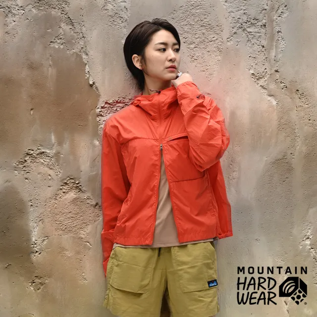 【Mountain Hardwear】Wind Veil Hooded Jacket W 輕量防風連帽外套 樣貌紅 女款 #2146771