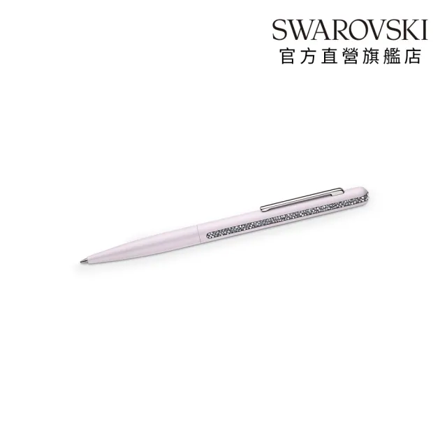 【SWAROVSKI 施華洛世奇】官方直營 Crystal Shimmer 圓珠筆 粉紅色 鍍鉻 | 5595668