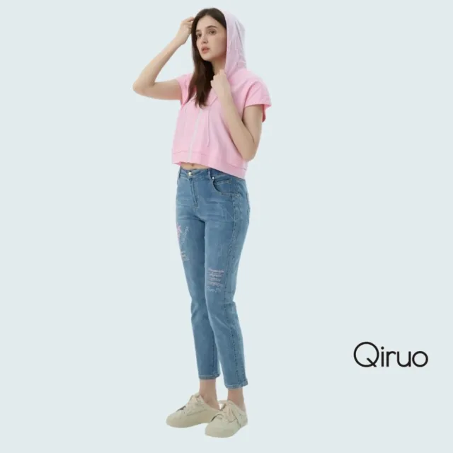 【Qiruo 奇若名品】春夏專櫃精品藍色牛仔褲2499C 牛仔褲