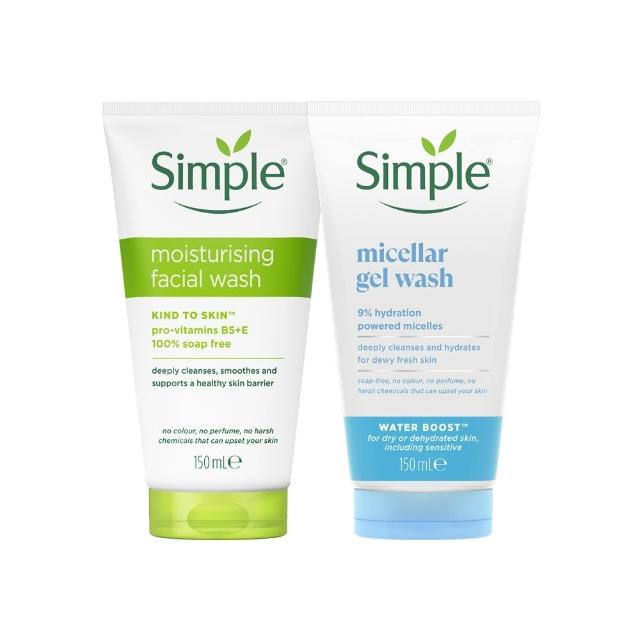 【Simple】買一送一★潔顏乳/潔顏凝露2入組(150ML)