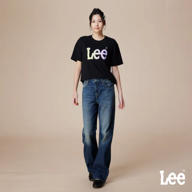 【Lee】女裝 牛仔褲 / 428 高腰舒適直筒 深藍洗水 / LB617035802