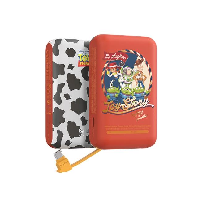 【BELKIN】BoostCharge 20W自帶USB-C線快充行動電源_10000mAh_迪士尼系列-玩具總動員(BPB021qcTS-DY)