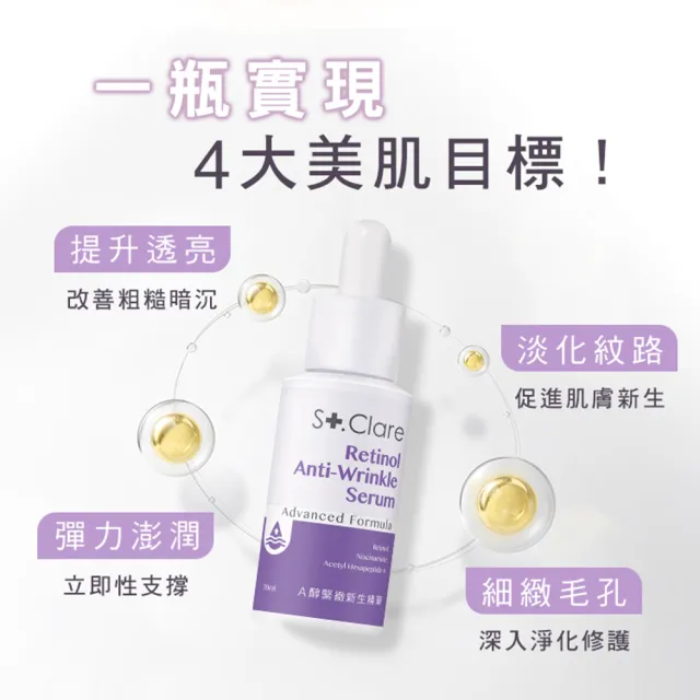 【St.Clare 聖克萊爾】A醇緊緻新生精華30mlx2入