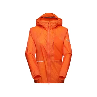 【Mammut 長毛象】Eiger Nordwand Advanced WB Jkt W 極限艾格極輕防風連帽外套 艾格橘 女款 #1012-00940