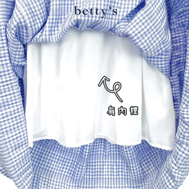 【betty’s 貝蒂思】格紋泡泡布蛋糕長裙(共二色)