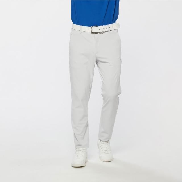 【Lynx Golf】首爾高桿風格！男款日本進口布料彈性舒適吸濕排汗長褲(淺灰色)