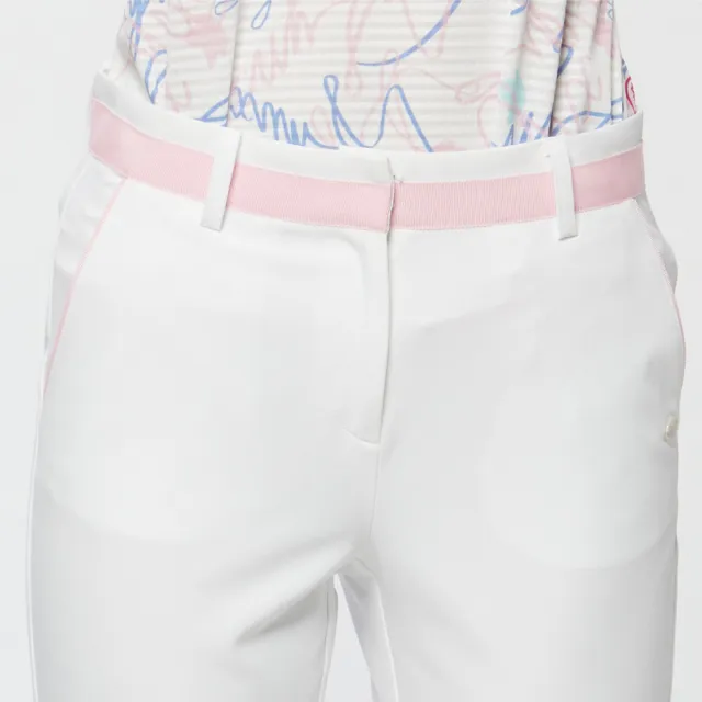 【Lynx Golf】女款吸濕排汗四面彈九分靴型長褲(白色)