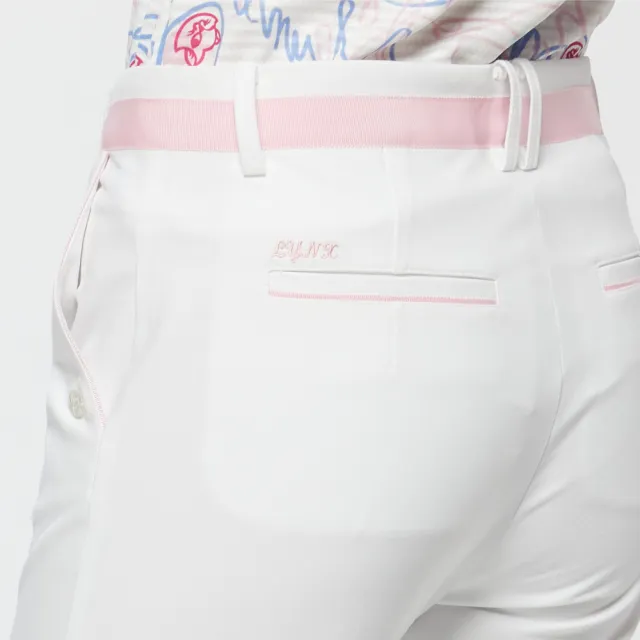 【Lynx Golf】女款吸濕排汗四面彈九分靴型長褲(白色)