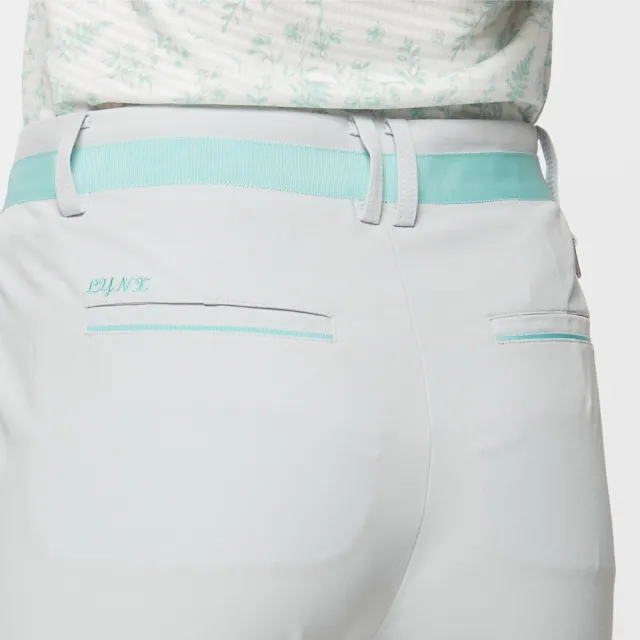 【Lynx Golf】女款環保防潑水四面彈性機能九分靴型長褲(石灰色)