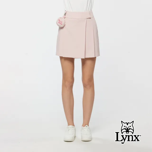 【Lynx Golf】首爾高桿風格！女款吸濕排汗彈性百褶高爾夫褲裙(二色)